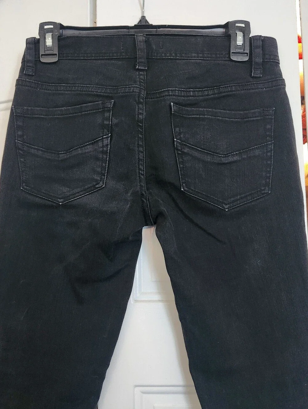 FREE PEOPLE BLACK SKINNY SIDE LEG ZIPPER JEANS, 26